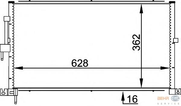 Radiador de aparelho de ar condicionado Jaguar X-type CF1