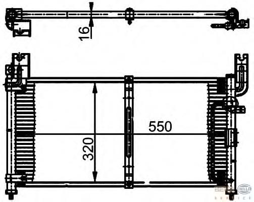 Radiador de aparelho de ar condicionado Suzuki Baleno EG