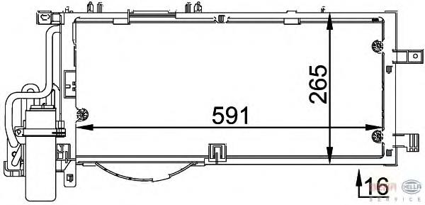 Радиатор кондиционера 8FC351300611 HELLA