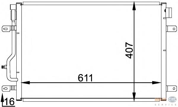 Радиатор кондиционера 8FC351301071 HELLA