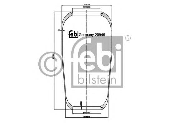 Coxim pneumático (suspensão de lâminas pneumática) do eixo dianteiro 480867 Diesel Technic