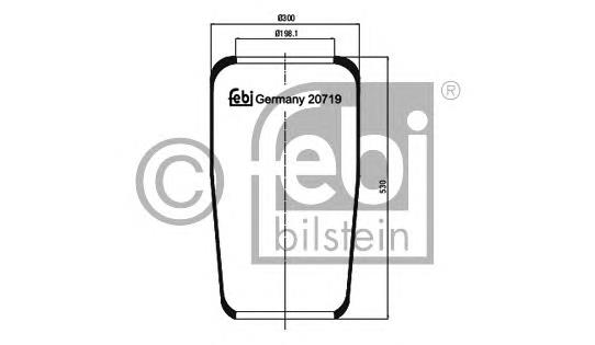 20719 Febi coxim pneumático (suspensão de lâminas pneumática do eixo)