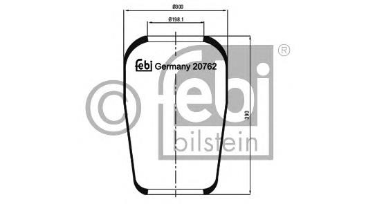 20762 Febi coxim pneumático (suspensão de lâminas pneumática do eixo)