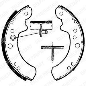 Задние барабанные колодки LS1313 Delphi