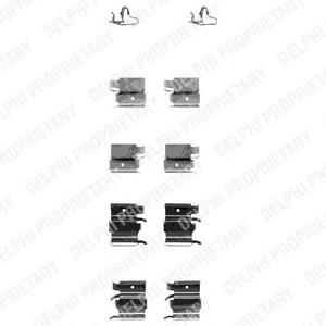LX0339 Delphi kit de molas de fixação de sapatas de disco dianteiras