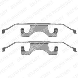 Комплект пружинок крепления дисковых колодок задних Delphi LX0340 цена, от 8.21 USD