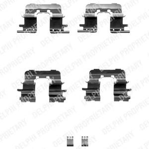 Kit de molas de fixação de sapatas de disco traseiras LX0350 Delphi