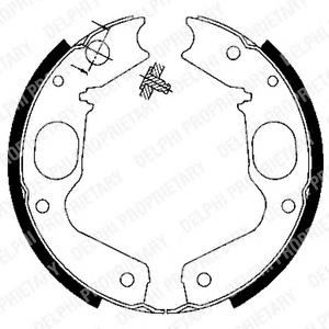 Колодки ручника LS1898 Delphi