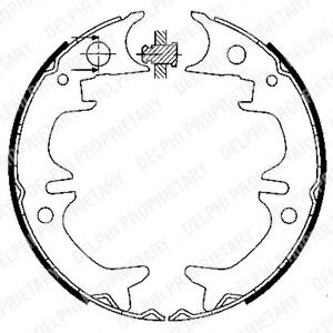 LS1901 Delphi колодки ручника (стояночного тормоза)