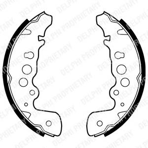 Задние барабанные колодки LS1882 Delphi