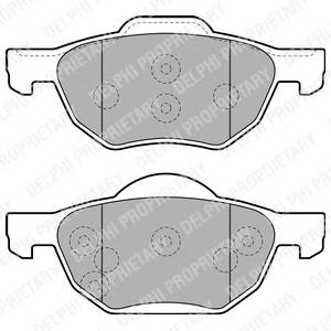 LP1862 Delphi sapatas do freio dianteiras de disco