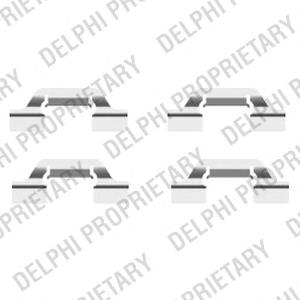 LX0438 Delphi kit de molas de fixação de sapatas de disco traseiras