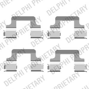 LX0437 Delphi kit de molas de fixação de sapatas de disco traseiras