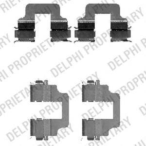LX0473 Delphi kit de molas de fixação de sapatas de disco traseiras