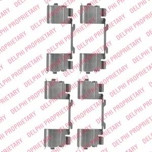 Kit de molas de fixação de sapatas de disco dianteiras LX0479 Delphi