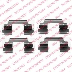 LX0405 Delphi kit de molas de fixação de sapatas de disco dianteiras