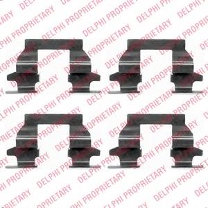 Комплект пружинок крепления дисковых колодок задних Delphi LX0446 цена, от 5.45 USD
