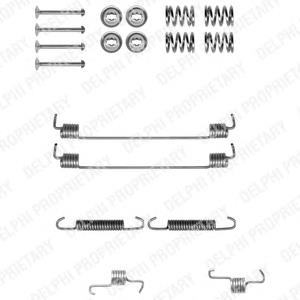 Kit de montagem das sapatas traseiras de tambor LY1303 Delphi