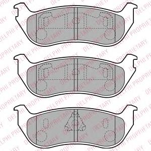 LP1859 Delphi sapatas do freio traseiras de disco