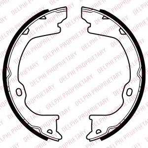 LS2055 Delphi Тормозные колодки ручника