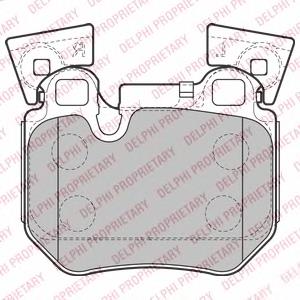 Купить LP2121 Delphi Колодки тормозные задние, дисковые