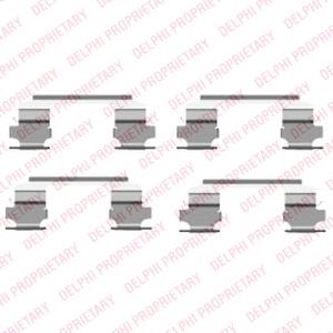 LX0462 Delphi kit de molas de fixação de sapatas de disco dianteiras