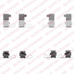 LX0434 Delphi kit de molas de fixação de sapatas de disco traseiras
