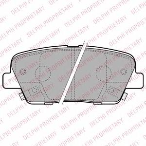 LP2202 Delphi sapatas do freio traseiras de disco
