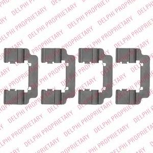 LX0533 Delphi комплект пружинок крепления дисковых колодок задних