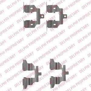 LX0531 Delphi kit de molas de fixação de sapatas de disco traseiras