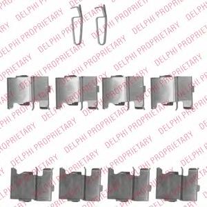 Kit de molas de fixação de sapatas de disco dianteiras LX0522 Delphi