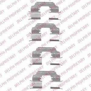 Kit de molas de fixação de sapatas de disco traseiras LX0549 Delphi