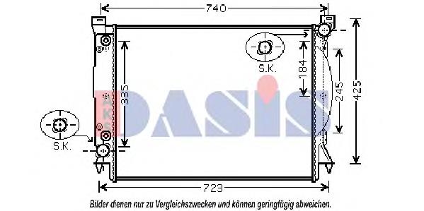 8E0121251AB VAG radiador de esfriamento de motor