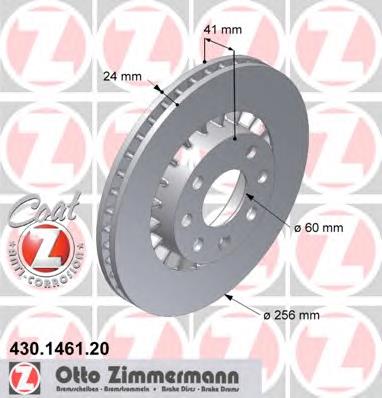 Передние тормозные диски 430146120 Zimmermann