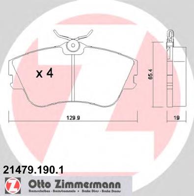 214791901 Zimmermann sapatas do freio dianteiras de disco