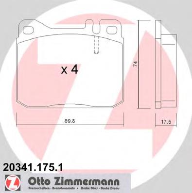 Тормозные колодки Zimmermann 203411751