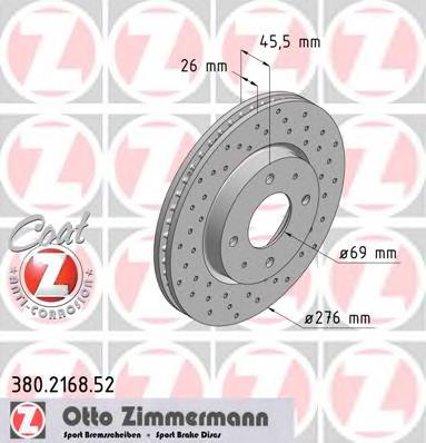 Тормоз дисковый передний Zimmermann 380216852 цена, от 75.07 USD