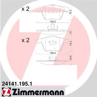 Колодки Zimmermann 241411951 цена, от 67.38 USD