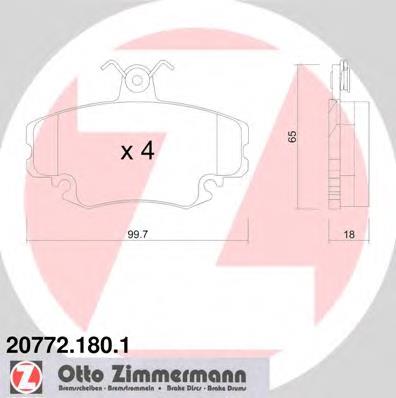 Купить 207721801 Zimmermann Колодки тормозные