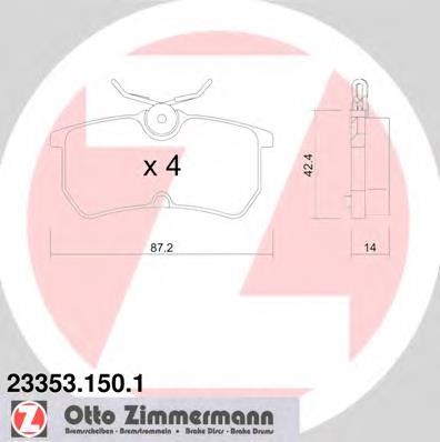Колодки дисковые  Zimmermann 233531501 цена, от 17.85 USD