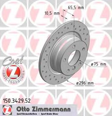 150342952 Zimmermann disco do freio traseiro