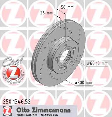 250134652 Zimmermann disco do freio dianteiro