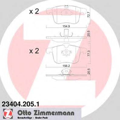 Колодки Zimmermann 234042051 цена, от 41.55 USD