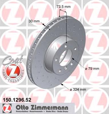 150129652 Zimmermann disco do freio dianteiro