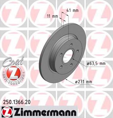 250136620 Zimmermann disco do freio traseiro