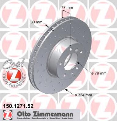 150127152 Zimmermann disco do freio dianteiro