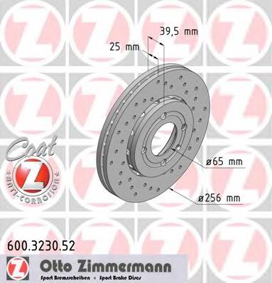 600323052 Zimmermann disco do freio dianteiro