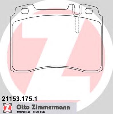 211531751 Zimmermann sapatas do freio dianteiras de disco
