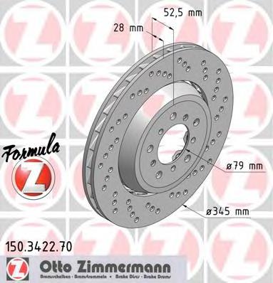 Купить 150342270 Zimmermann Ротор тормозной