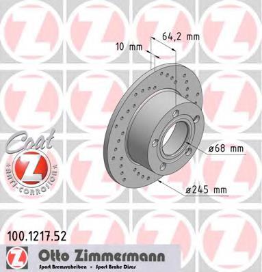 100121752 Zimmermann disco do freio traseiro
